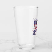 Party wie es ist 1776 - Amerikanische Flag Typogra Glas (Rechts)