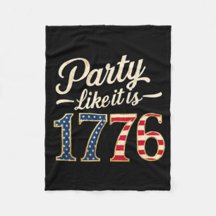 Party wie es ist 1776 US-Flagge Männer Frauen Kind Fleecedecke