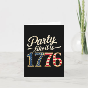 Party wie es ist 1776 US-Flagge Männer Frauen Kind Karte