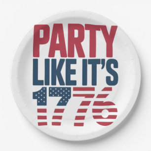 Party, wie es ist 1776 virales Zitat Pappteller