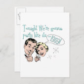 Party wie es ist 1959! einladungspostkarte (Vorne/Hinten)