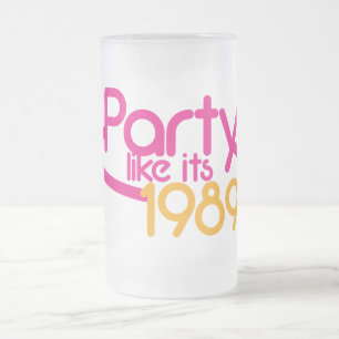 PARTY wie es ist 1989 Mattglas Bierglas
