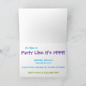 Party wie es ist 1999®™ Einladung - Entwurf 01 (Innenseite)