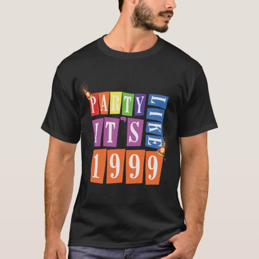 Party wie es ist 1999® - T - Shirt - Party-Hut DES (Vorderseite)