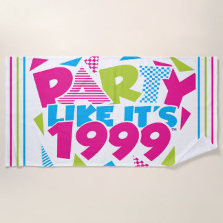 Party wie es ist 1999® - Tuch - Grün-Rosa DES 01 Strandtuch