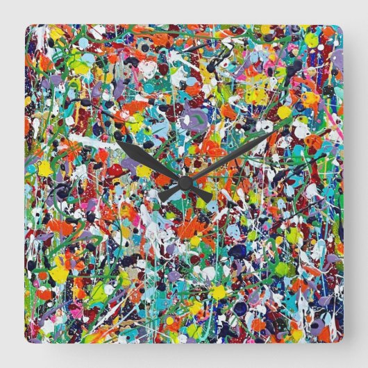 Party Wie es ist die Wall-Uhr von 1999 Quadratische Wanduhr (Vorderseite)