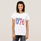Party wie es ist Flagge 1776 T-Shirt (Vorne ganz)