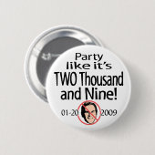 Party wie es ist Knopf 2009 Button (Vorne & Hinten)