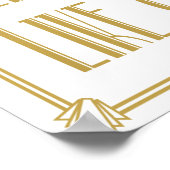 Party wie Gatsby Art Deco drucken Poster (Ecke)