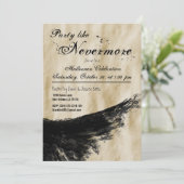 Party wie Nevermore Raven Flügel Halloween Einladung (Stehend Vorderseite)