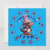 Party Wie sein amerikanischer Adler von 1776 und s Einladung (Vorderseite)