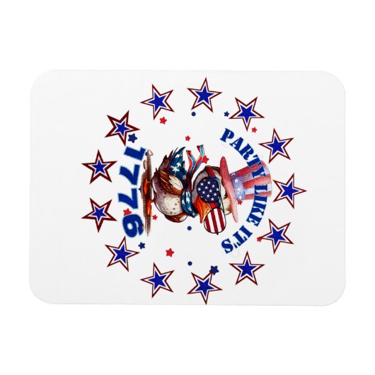 Party Wie sein amerikanischer Adler von 1776 und s Magnet (Horizontal)