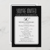 Party, Wiedersehen oder Event 12x18 Schwarze Einla Einladung (Vorne/Hinten)