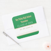 Party! Wiedersehen-Tag-Aufkleber für benutzerdefin Quadratischer Aufkleber (Umschlag)