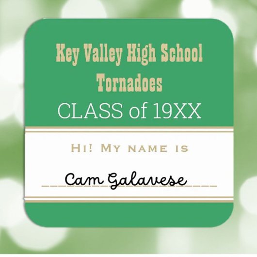 Party! Wiedersehen-Tag-Aufkleber für benutzerdefin Quadratischer Aufkleber