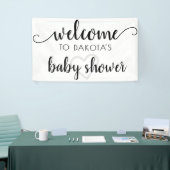 Party Willkommen | Black Script Heart Editable Banner (Messeveranstaltung)