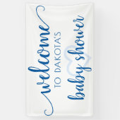 Party Willkommen | French Blue Heart Editable Banner (Vertikal)