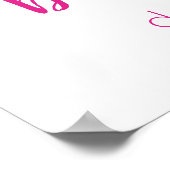 Party Willkommen | Warmes rosa Herz individuell an Poster (Ecke)