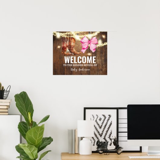 Party-Willkommens-Poster für Stiefel oder Bögen Poster (Heimbüro)