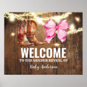 Party-Willkommens-Poster für Stiefel oder Bögen Poster (Vorne)