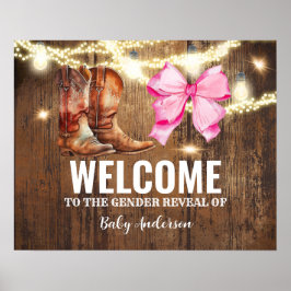 Party-Willkommens-Poster für Stiefel oder Bögen Poster