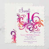 Party Wirbel Einladung (Vorne/Hinten)