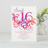 Party Wirbel Einladung (Stehend Vorderseite)