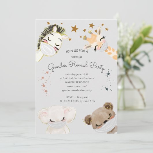 Party wird durch Maske sichtbar (Stehend Vorderseite)