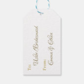 Party-Wochenende vor Hochzeiten Geschenkanhänger (Rückseite)