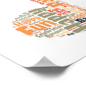 Party Wörter in Form. Poster (Ecke)