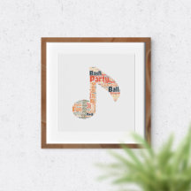 Party Wörter in Form.