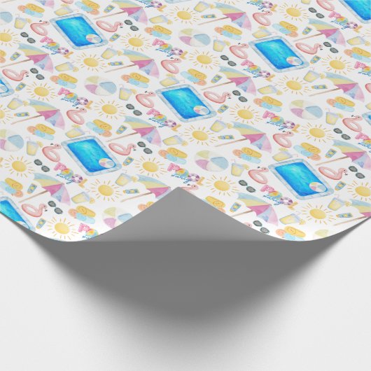 Party-Wrapping-Papier für Pool Geschenkpapier (Ecke)