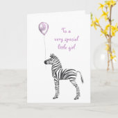 Party Zebra Girls Geburtstagkarte Karte (Gelbe Blume)