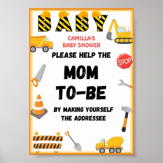 Party-Zeichen, Babydusche-Zeichen Poster (Vorne)