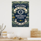 Party-Zeichen der Armee, Willkommensschild in Camo Poster (Küche)