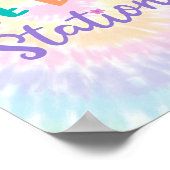 Party-Zeichen der Pastel Rainbow Gefärbte Krawatte Poster (Ecke)