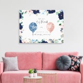 Party-Zeichen des Babygeschlechts mit rosa blauen Leinwanddruck (Insitu (Wohnzimmer))