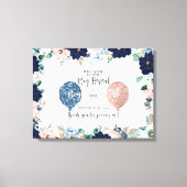 Party-Zeichen des Babygeschlechts mit rosa blauen Leinwanddruck (Vorderseite)