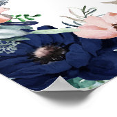 Party-Zeichen des Babygeschlechts mit rosa blauen  Poster (Ecke)