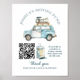 Party-Zeichen für den Umzug des Fonds Poster