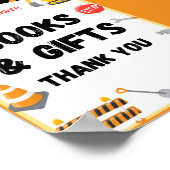 Party-Zeichen, Geburtstag, Babydusche Poster (Ecke)