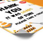 Party-Zeichen, Geburtstag, Babydusche Poster (Ecke)