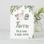 Party-Zeichen von Woodland - Favoritenzeichen 12x1 Einladung (Stehend Vorderseite)