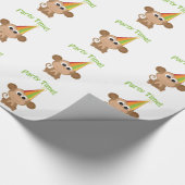 Party-Zeit-Affe Geschenkpapier (Ecke)