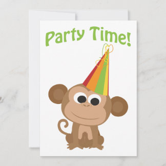 Party Zeit! Affe Party Einladung