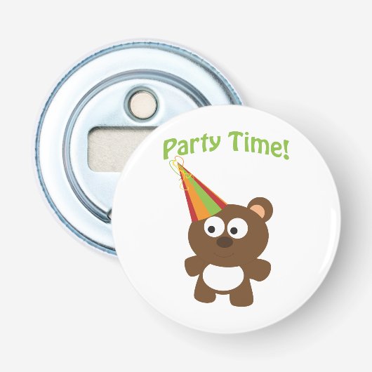 Party Zeit! Bär Flaschenöffner (Vorderseite)