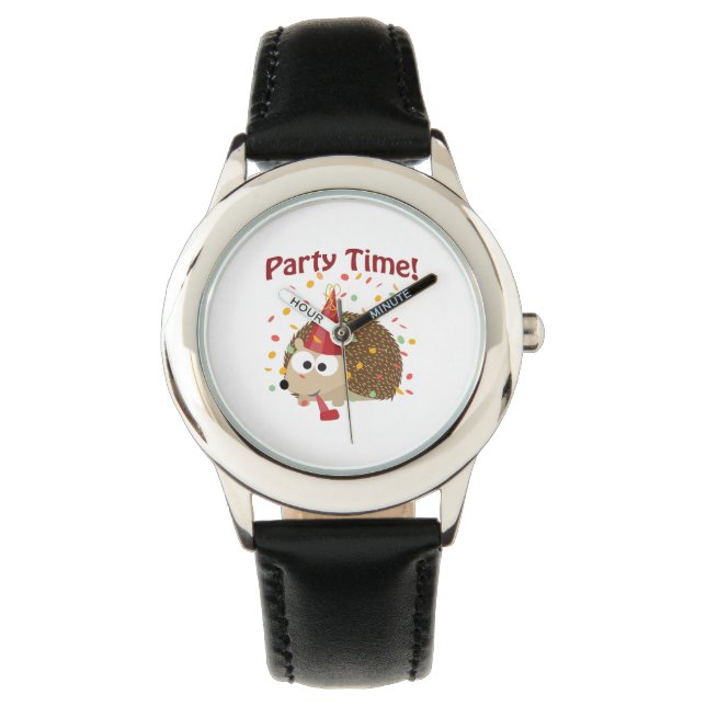 Party Zeit! Confetti Igel Armbanduhr (Vorderseite)
