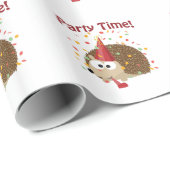 Party Zeit! Confetti Igel Geschenkpapier (Rolleneckpunkt)