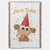 Party Zeit! Confetti Monkey Decke (Vorderseite Vertikal)