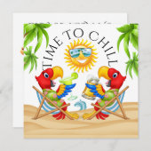 PARTY ZEIT Einladung (Vorne/Hinten)